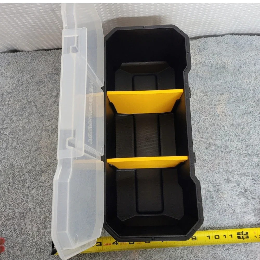 Dewalt ToughSystem Small‎ Tool Organizer Box Clear Lid Black Yellow